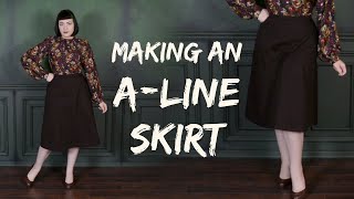 How to Make an ALine Skirt  Pattern Drafting amp Sewing [upl. by Henden4]