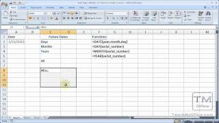 Add Days Months or Years to a Date in Excel [upl. by Gromme139]