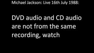 Michael Jackson Live Wembley Bad Tour DVD audio Vs CD Comparaison [upl. by Lune]