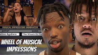 Ariana Grande amp Jimmy Fallon Play Wheel Of Musical Impressions REACTION [upl. by Domel919]