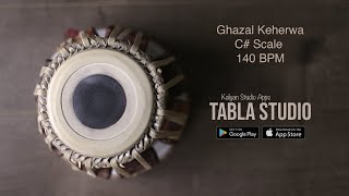 Ghazal Keherwa Tabla Loop  C Scale 140BPM  Tabla Studio [upl. by Suoicserp581]