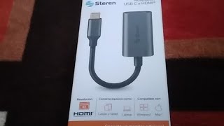 Adaptador Usbc a HDMI Marca Steren [upl. by Ellata894]