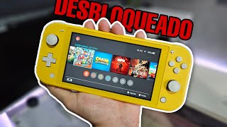 FINALMENTE Meu Nintendo Switch Lite DESBLOQUEADO Vale a pena [upl. by Taddeo214]