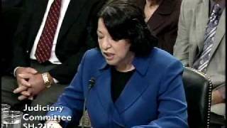 Judge Sotomayors Opening Statement  Senate Confirmation Hearing [upl. by Balduin]