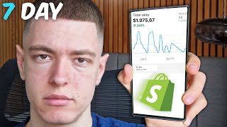 I Tried Shopify Dropshipping For 7 Days Realistic Results [upl. by Otter]