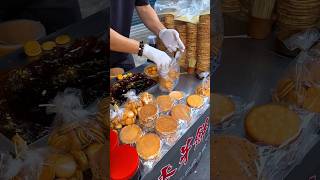 Caramel cookies caramel cookies food streetfood foodshorts dessert delicious [upl. by Nosle]