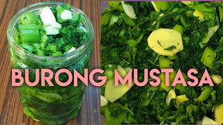 how to make BURONG MUSTASA PICKLED GREEN MUSTARD [upl. by Casia]