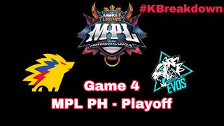 ONIC PH vs NXPE EVOS  Game 4 Playoff MPL PH  KBreakdown [upl. by Nie]