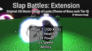 Killstreak 100 theme  Slap Battles Extension  CD Music  Reign of Lords 7 Mins [upl. by Llieno]