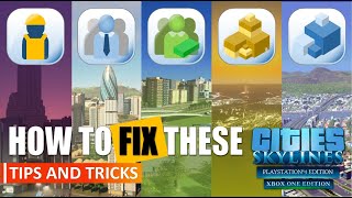 Cities Skylines  How To Fix Common City Problems  Part 1  No Mods  PS4XBoxOne [upl. by Jedidiah829]