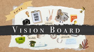 Create your 2021 vision board in 5 simple steps beginnerfriendly FREE PRINTABLE [upl. by Ingvar]