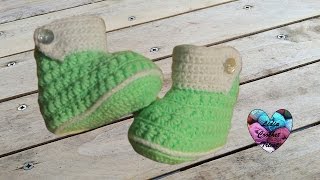 Chaussons bottines bébé crochet DIY 12  Botitas bebe crochet [upl. by Humph]