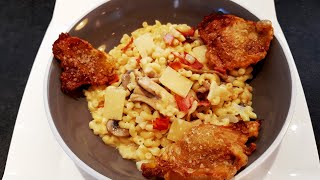 Risotto de Coquillettes  pouletchorizo [upl. by Harbed]