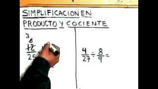 Que es Simplificacion de Fracciones Aplicado en Multiplicacion y Division en Matematicas [upl. by Nairrod]