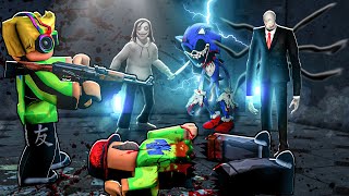 CAN WE SURVIVE THE KILLERS IN AREA 51 ROBLOX [upl. by Agnola]