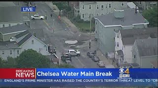 Water Main Break Sinkhole Close Roads In Chelsea [upl. by Dazhahs233]