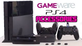 GAMEware PS4 ACCESSORIES  Stand Charging Dock Camera Mount LED USB Analog Grips  Review [upl. by Caresse]