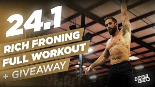 RICH FRONING Full 241 CrossFit Open Workout amp GIVEAWAY [upl. by Aikym675]