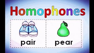 Homophones for kids pairofwords homophones [upl. by Jamieson]