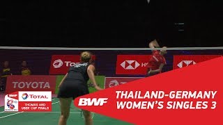 Uber Cup  WS3  Busanan ONGBAMRUNGPHAN THA vs Fabienne DEPREZ GER  BWF 2018 [upl. by Roana]