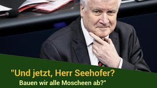 merkel  politik aktuell neue quotUnd jetzt Herr Seehofer Bauen wir alle Moscheen abquot [upl. by Vitus]