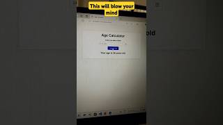 Age calculator using htm and css html python trending coding programming viralshorts code [upl. by Josi]