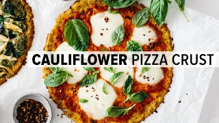 CAULIFLOWER PIZZA CRUST  best lowcarb  keto pizza crust [upl. by Eenattirb]