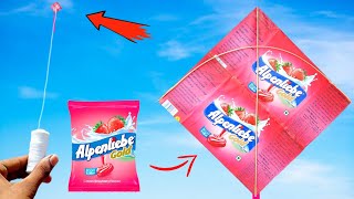 Alpenliebe Chocolate Kite  how to make kite  Chocolate 🍫 wrapper kite  patang kese banate he [upl. by Sahpec401]