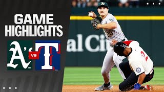 As vs Rangers Game Highlights 83024  MLB Highlights [upl. by Shirk]