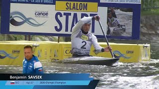 Benjamin Savsek Slovenia  Canoe SemiFinals  2024 ICF Canoe Slalom World Cup La Seu Spain [upl. by Jasen]