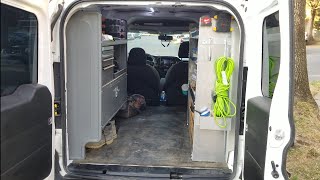 Electrical work van shelves set up [upl. by Yrrep304]