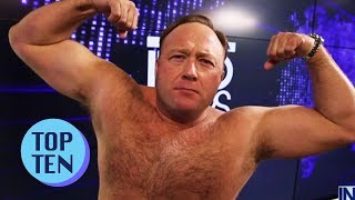 Top 10 Craziest Alex Jones Moments [upl. by Aiouqahs]