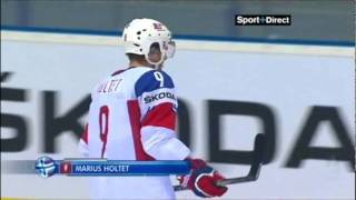 Marius Holtet vs France IIHF WC2011 [upl. by Smiley]