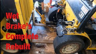 Wet brake’s complete rebuilt yale and hyster forklift [upl. by Assiroc]