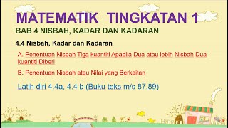 PART 4 Matematik Tingkatan 1 BAB 4 Latih Diri 44a Latih Diri 44b [upl. by Aicrop]