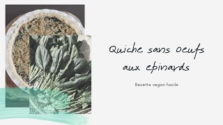 Recette vegan facile de quiche sans œufs aux épinards [upl. by Levine342]