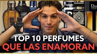 Top 10 mejores PERFUMES para hombres más elogiadas por las MUJERES [upl. by Anyaled412]