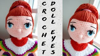 Easy way to crochet doll eyes  Amigurumi Doll Eyes [upl. by Jerri]