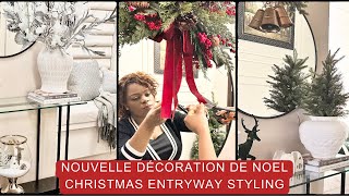 Nouvelle décoration de Noel Christmas entryway styling idées déco maison pour Noel [upl. by Oicaroh556]