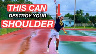 Tennis Techniques That Can Cause Shoulder Injuries [upl. by Timothee]