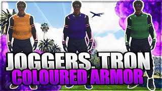 How To Get Joggers TRON TOP amp COLOURED ARMOUR In GTA 5 Online GTA V Clothing Glitch NO BEFF [upl. by Mirelle]