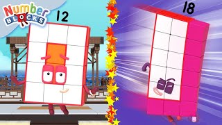 Super Rectangle Fun  90 Minute Compilation  123  Numbers Cartoon For Kids  Numberblocks [upl. by Oleic]