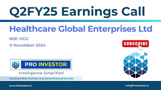 Healthcare Global Enterprises Ltd  Q2FY25  Earnings Conference Call  earningcall concall [upl. by Airotahs]