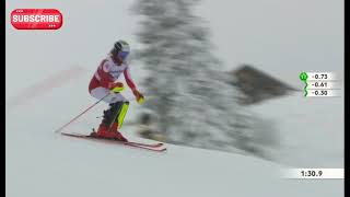 Manuel Feller Sieg Slalom Adelboden 712024⛷️ [upl. by Atrahc]