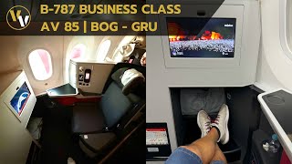 Avianca Boeing 787 Business Class flight experience  Bogotá to São Paulo [upl. by Esikram249]