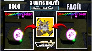 Solo Demon Mark Raid  3 Banner Units Only  All Star Tower Defense Roblox  astd [upl. by Etsirhc430]