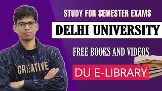 DU ELIBRARY  Delhi University library online for students DU library online for freeDU UG and PG [upl. by Bannister542]