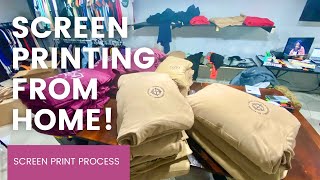 SCREEN PRINTING 100 HOODIES FROM HOME  ERGO FORCE SQUEEGEE REVIEW [upl. by Connie]