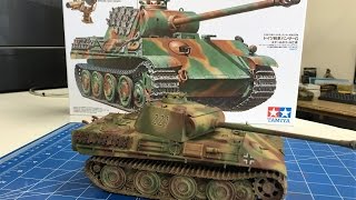 Building the Tamiya 135 Panther G steel wheel version with friulmodel metal tracks [upl. by Valora858]