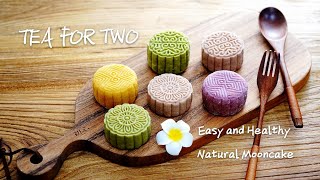 Easy and Healthy Natural Mooncake 🥮party desserts ideas 🥮 蜂蜜冰皮月饼，天然无添加白油TEAFORTWO [upl. by Ahsekat916]